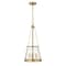Z-Lite Prescott 3 Light Pendant, Rubbed Brass & Clear 341P12-RB - alternate 1